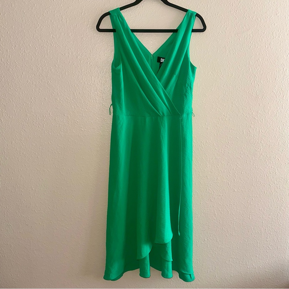 DKNY Vibrant Green High Low Dress